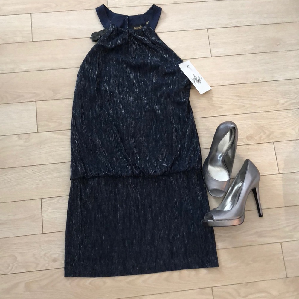 Laundry by Shelli Segal Navy & Silver Dress
